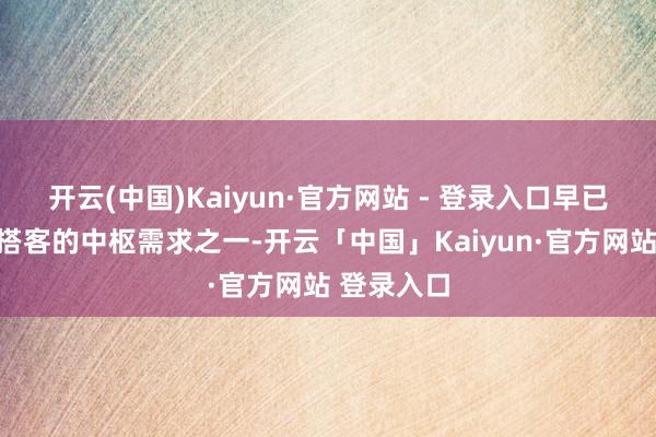 开云(中国)Kaiyun·官方网站 - 登录入口早已成为当下搭客的中枢需求之一-开云「中国」Kaiyun·官方网站 登录入口