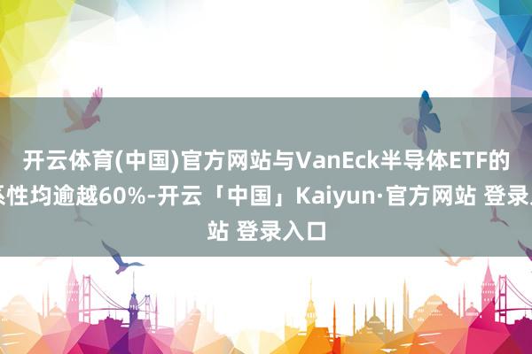 开云体育(中国)官方网站与VanEck半导体ETF的干系性均逾越60%-开云「中国」Kaiyun·官方网站 登录入口