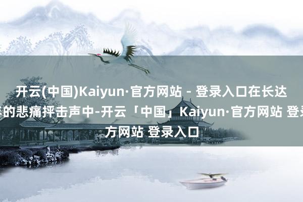 开云(中国)Kaiyun·官方网站 - 登录入口在长达 10 年的悲痛抨击声中-开云「中国」Kaiyun·官方网站 登录入口