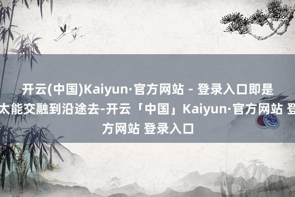 开云(中国)Kaiyun·官方网站 - 登录入口即是嗅觉不太能交融到沿途去-开云「中国」Kaiyun·官方网站 登录入口