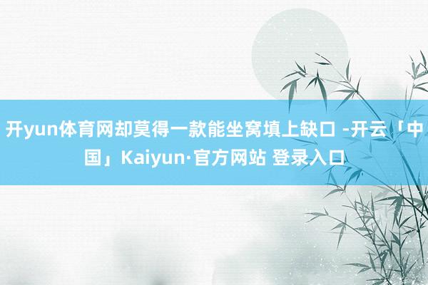 开yun体育网却莫得一款能坐窝填上缺口 -开云「中国」Kaiyun·官方网站 登录入口