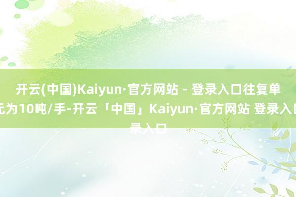 开云(中国)Kaiyun·官方网站 - 登录入口往复单元为10吨/手-开云「中国」Kaiyun·官方网站 登录入口