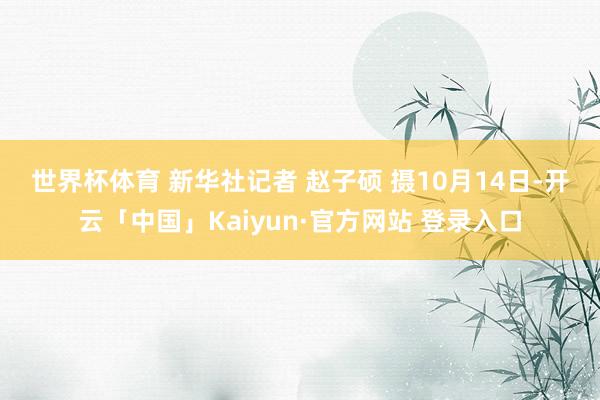 世界杯体育 新华社记者 赵子硕 摄 10月14日-开云「中国」Kaiyun·官方网站 登录入口